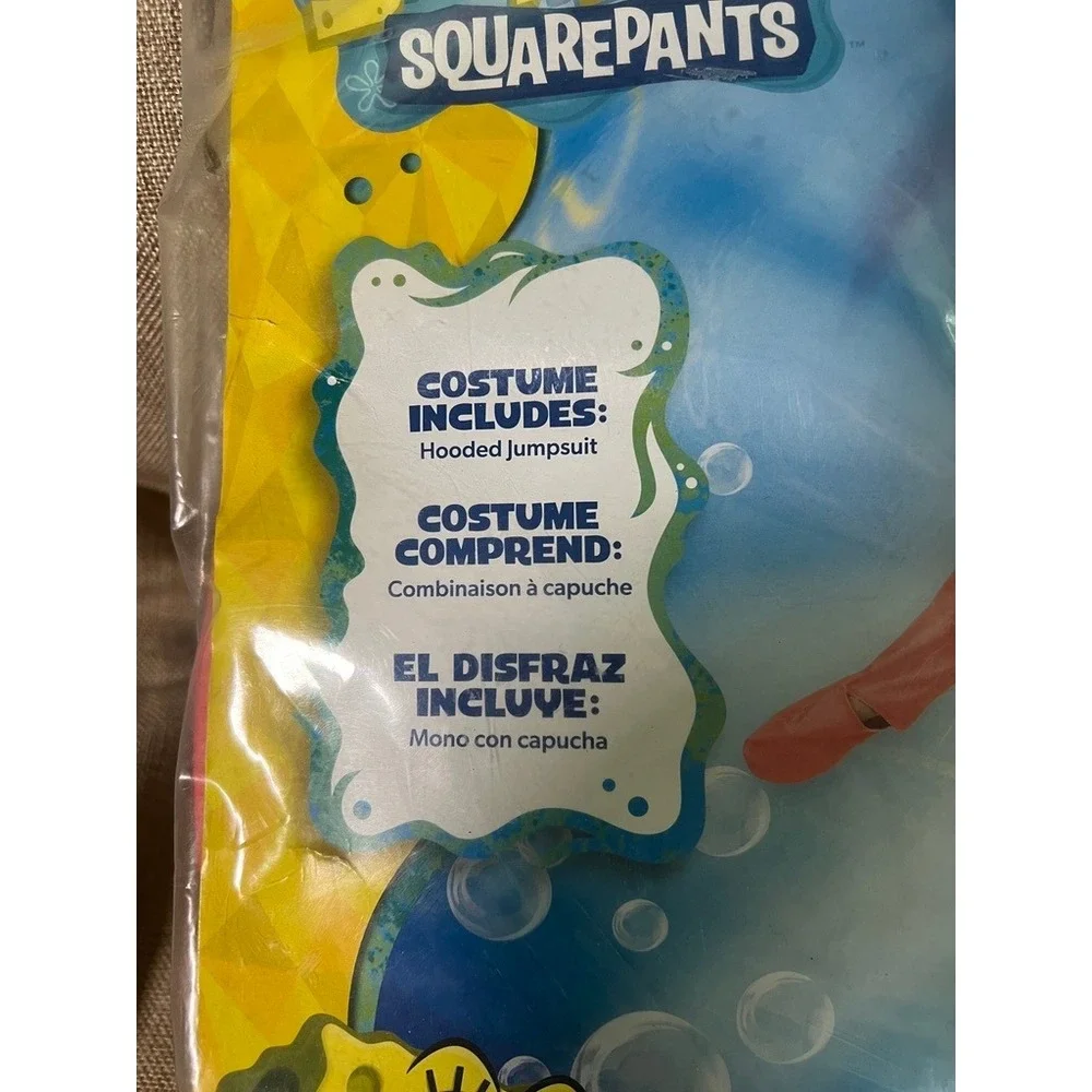 Sponge Bob Patrick Star Costume Child Size‎ 6/7 Hooded Jumpsuit Halloween
